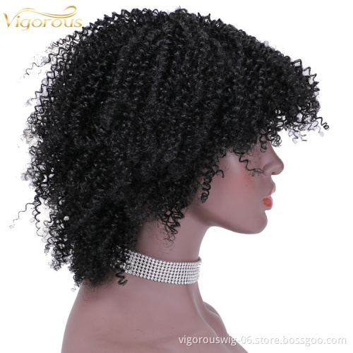 Short bob afro curly wholesale inch pixie cut wave black cheap glueless brazilian real human hair wigs black women